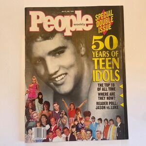 People July 27 1992 50 Years of Teen Idols Marky Mark Poster Luke Perry NO LABEL